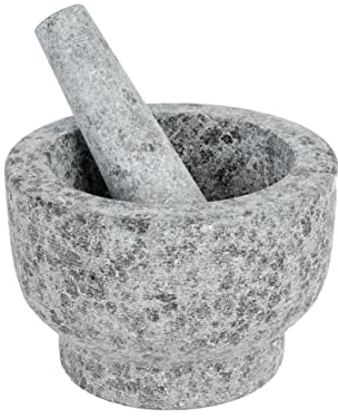 axentia, Mortaio in Granito con pestello, Porta spezie in Versione Pesante, Dimensioni: Circa 15 x 15 x 11 cm