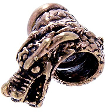 Dragon Bronze Hair Beard Beads, 5 mm Inner Diameter