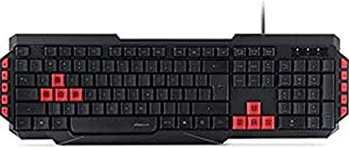 Speedlink LUDICIUM Gaming Keyboard - Tastiera da Gioco (USB, 10 Tasti funzioni Multimedia, Plug-And-Play), Nero - IT Layout