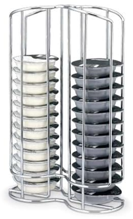 Home Equipement 50927 Tour de Rangement Inox pour Dosette Tassimo
