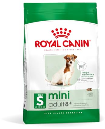 Royal Canin Mini Adult 8+ | 4 kg | Aliment complet pour chiens âgés de petites races | À partir de 8 ans | Teneur énergétique ajustée