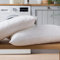 The Fine Bedding Company - Spundown Pillow - Soft Touch 100% Cotton Cover - Machine Washable - Hypoallergenic (Medium 1 Pack)