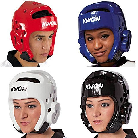 KWON® Taekwondo Kopfschutz 40064 PU CE Schwarz WTF Kopfschützer - XS