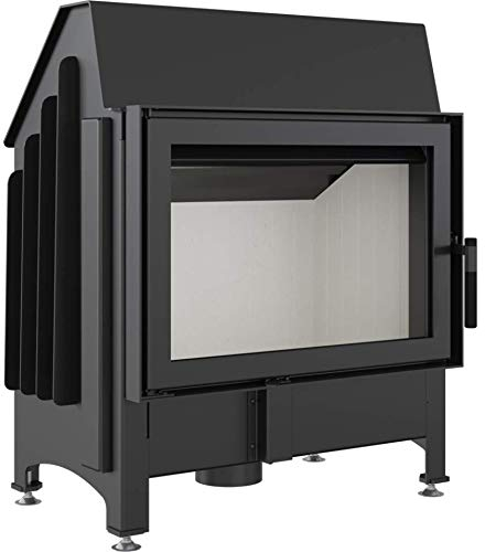 KRATKI Kamineinsatz ZIBI 11kW - Kaminkassette - Holzkamin - 2.BImSchV 15a B-Vg - Lufteinlass 125mm - Cremefarbe Kaminverkleidung - Hersteller KRATKI