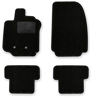 Bär-AfC Auto Fußmatten Ideal passend für Renault Clio 3 Typ R 2008-2014, Autoteppiche Nadelvlies Schwarz, Rand Kettelung Schwarz, Trittschutz Kunststoff, Set 4-teilig, RE04210