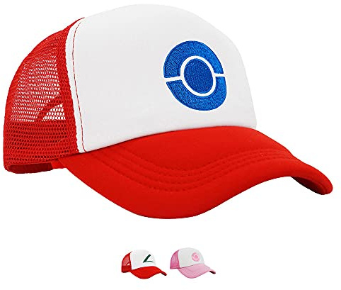 PopCrew Embroidered Team Trainer Hat for Anime Cosplay Costume, Trucker, Snapback Cap (Blue)
