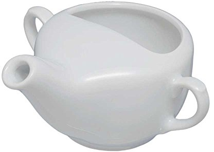 1 x Behrend Tasse à bec anti-fuites, Gobelet à Bec, plastique ou Porcelaine, anse, blanc, 200 ml