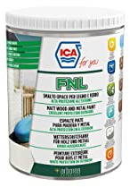 Ica For You FNL07 - Smalto Opaco all'Acqua per Legno e Ferro, Per Esterni e Interni, Alta Copertura, Bianco Puro, 0.75 L - FNL07-0075