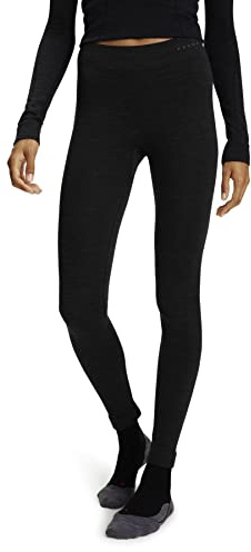 FALKE Women's Wool Tech. Long Tights Base Layer Bottom, Thermal Breathable Quick Dry, Black (Black 3000), XL, 1 Piece