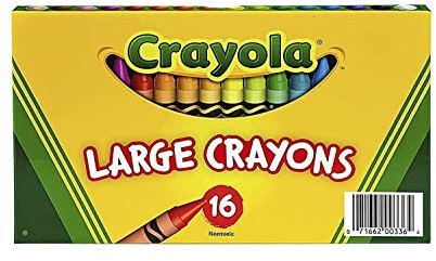 Crayola Binney & Smith (R) Large Crayon Set, Lift-Lid Box, Assorted Colors, Box Of 16