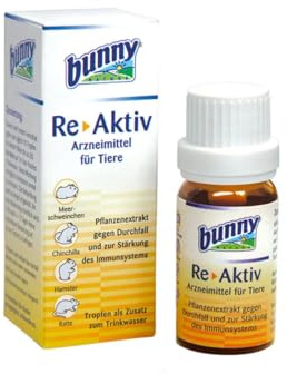 Bunny Nature RE-Aktiv Tropfen | 10 ml | Arzneimittel für Zwergkaninchen & Nager | Bei Verdauungsproblemen