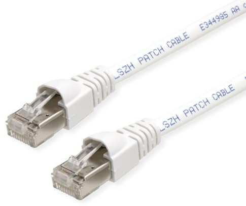 TELEGÄRTNER Câble patch S/FTP, Cat.6A, LSOH, blanc, 20 m