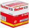 fischer Spreizdübel SX 10 x 50, Schachtel mit 50 Nylondübeln, Dübel für optimalen Halt bei Befestigungen in Beton, Hochlochziegel, Porenbeton, Vollziegel uvm.