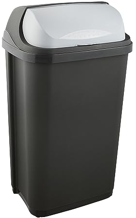 keeeper Abfallbehälter mit Rolldeckel, 50 l, Rasmus, Graphit-Grau