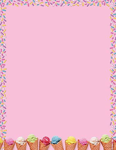 Great Papers! Scoops Ice Cream Letterhead, 8.5 x 11, 80 count