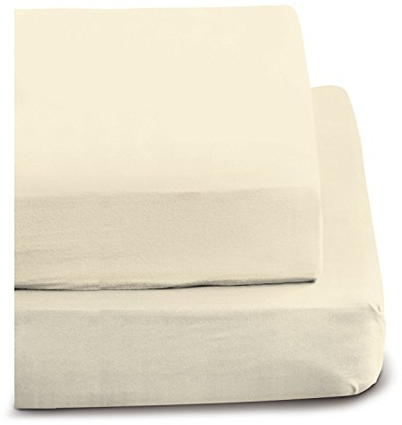 Irisette 0006_80_147687 Merkur, Biber-Spannbetttuch, 180 x 200 cm, natur