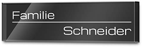 Edles Türschild aus Acrylglas mit individueller Gravur - ab einer Größe von 5x2 cm | personalisiert mit Motiven und Wunschtext