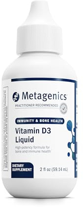 Metagenics Vitamin D3 Liquid Supplement - High Absorbency & Easy to Swallow Liquid Vitamin D3 for Bone Health & Immune Support* - Suitable for Kids - 2 fl oz - 2,275 Servings
