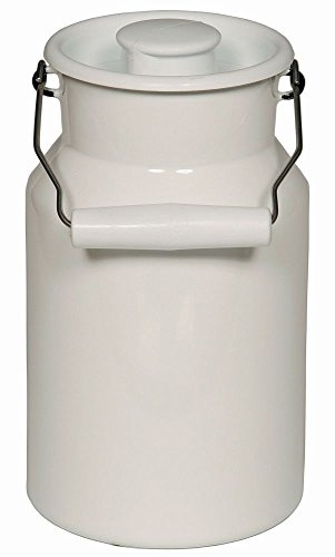 Riess, 506-033, Milchkanne mit Deckel 1.5L, weiß, Weiß, Vol. (rec.): 1,5 Liter, Made in Österreich, LBH: 15,3x13,1x19,1cm, 0,666kg, Deckel, Kratzfest, Gasherd geeignet, Elektroherd geeignet