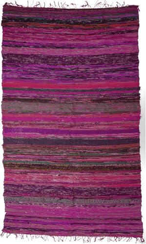 GURU SHOP Lätt lappmatta, lapptäcke, 100 x 160 cm – lila-färgglad