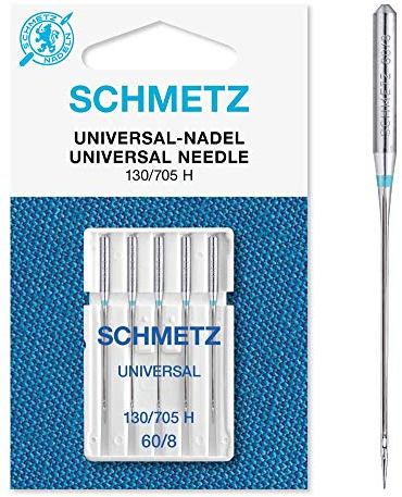 SCHMETZ | 5 Aiguilles pour machines à coudre | Universal | 130/705 H | Grosseur 60/8