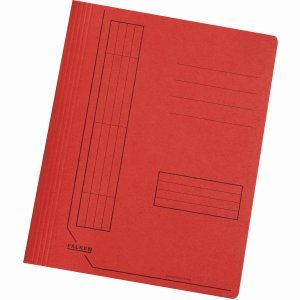 Falken 100 x Schnellhefter A4 Manila-RC-Karton 240g/qm intensivfarben rot