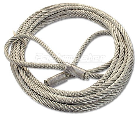 Fastmaster-Shop ANSCHLAGSEIL 12mm ÖSE - ÖSE Tragfähigkeit: 1550kg NL = 20m, Kranseil Hebeseil Drahtseil Stahlseil