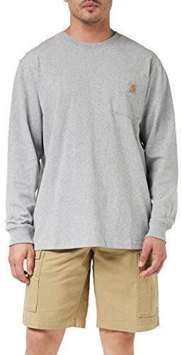 Carhartt Dam arbetskläder långärmad ficka t-shirt, GRÅ, M