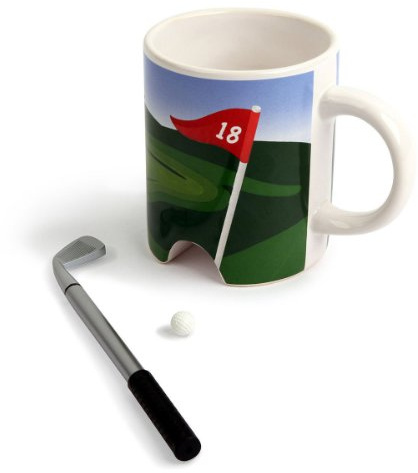 MUG GOLF med boll och golfklubba