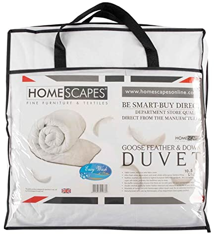 Homescapes Warme Kinderdecke, Übergangs-Bettdecke 120x150 cm, Gänsefedern- & Daunendecke mit 420 GSM Füllung, Ganzjahresdecke Kinder Wärmeklasse 3, Oeko-TEX Standard 100