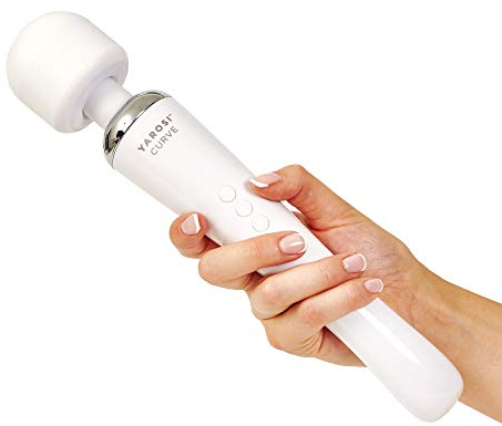 Yarosi Curve Massagegerät – Massagestab mit 8 leistungsstarken Geschwindigkeiten und 20 Mustern Vibes – Starker Vibrator für Muskelschmerzen und Sporterholung - Weiß