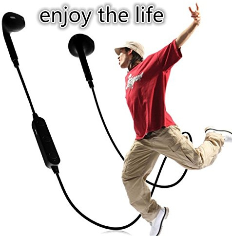 Theoutlettablet® Cuffie intrauricolari collegamento wireless Bluetooth Hi-Fi stereo con microfono mani libere per Smartphone Asus ZenFone 2 Laser (ZE500KL) colore: nero, bt3300)