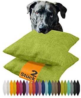 npluseins 2er Pack Kissenhüllen mit Struktur-Muster - Polsteroptik 617.767, 1 Pack (2 Stück) - Kissenhüllen 50 x 50 cm, hellgrün