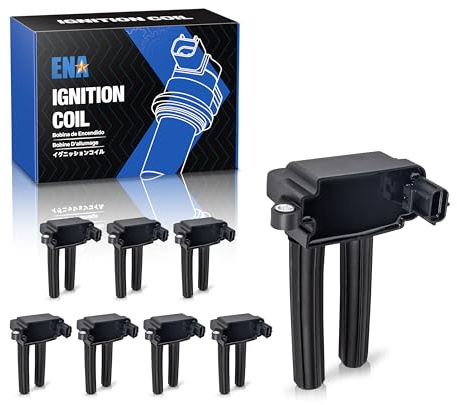 Ignition Coils Pack Set of 8 for 5.7 V8 HEMI Compatible with Dodge Ram 1500 2500 3500 Charger Durango Chrysler 300 Jeep Grand Cherokee 2009 2010 2011 2012 2013 2014 2015 Coil Replaces# UF504 - Black