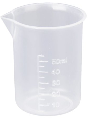 Snner 50 ml Transparente Kunststoff Labor Messbecher Werkzeug
