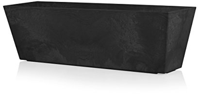 Artstone - Balkonkasten - Ella - Schwarz - Länge 55 cm, 55x17x17 cm, TER-107824