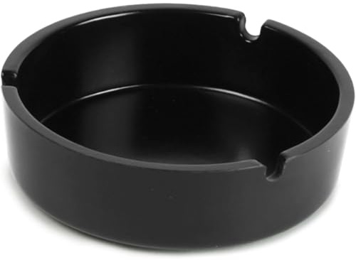 Utopia Black Melamine Ashtray – Durable Break-Resistant Table Ashtray for Bars, Pubs & Outdoor Smoking Areas – Professional Hospitality Ash Tray (Single)