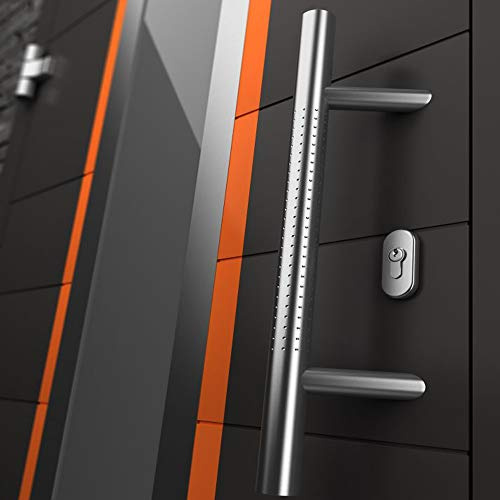 Haustürgriff Stoßgriff echt Edelstahl Haustürbeschlag Türgriff Haustürgriff 45° 650mm