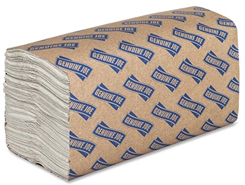 Genuine Joe C-Fold Hand Towels, 1-Ply, 10 x 13, 2400 Sheets/Pack, 12 Count