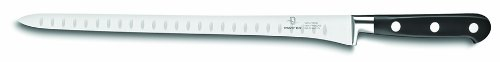 Couteau à jambon lame étroite ou à saumon fumé professionnel. Garanti lave-vaisselle. L 300 mm.