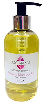 Rose Geranium Massage Oil 250ml Stress Relief