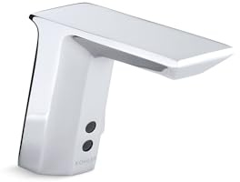 Geometric Touchless faucet with Insight™ technology, Hybrid-powered