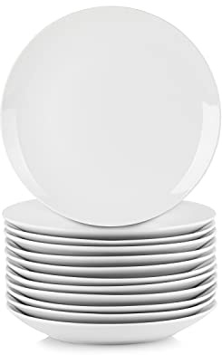 10 Strawberry Street 7.5 Catering Coupe Salad/Dessert Plate, Set of 12,White