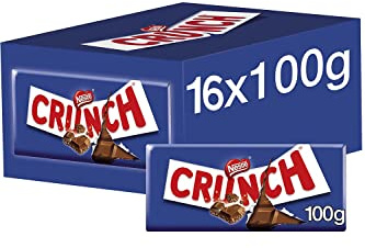 Crunch Milk Chocolate Sharing Bars, 16 x 100 g