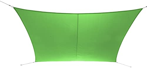 Ribelli Vela protezione solare tenda da sole protezione UV 50+ protezione dal vento rettangolare, colorazione:verde, forma:rettangolare, taglia:2 x 4 m
