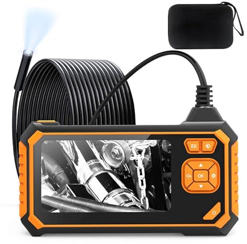Endoskopkamera mit Licht, 1080P HD Inspektionskamera, Wasserdichtes Industrieendoskop mit 4,3-Zoll-LCD-Bildschirm (32FT)