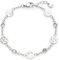 JEWELS BY LEONARDO Armband Milou • Arm-Kette aus silberfarbenem Edelstahl • abwechselnd eingesetzte Zirkonia Steinen und gehämmerte Plättchen • 18,5-20 cm Länge • Damen Schmuck • 022488