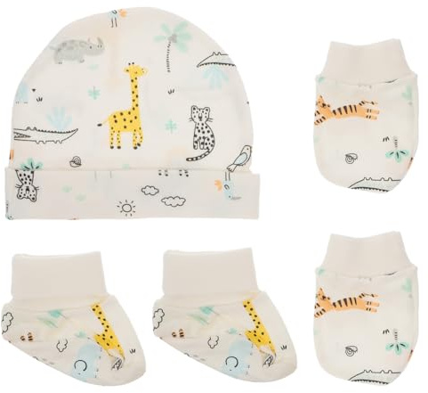TINEASUR 1 Juego Guantes De Boina Sombrero De Bebé Del Hogar Gorros De Bebe Gorros Para Bebe Recien Nacido Trajes De Bebé Para Niños Bebita Calcetín Equipo De Proteccion Algodón