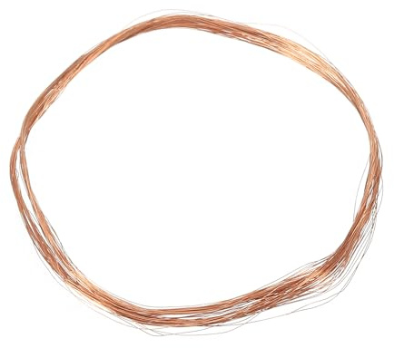 QUARKZMAN Filo di rame solido nudo 44 scartamento 99,9% puro filo di rame 0,05 mm morbido filo di perle metallo pianta steli legame per gioielli artigianato (10 m)