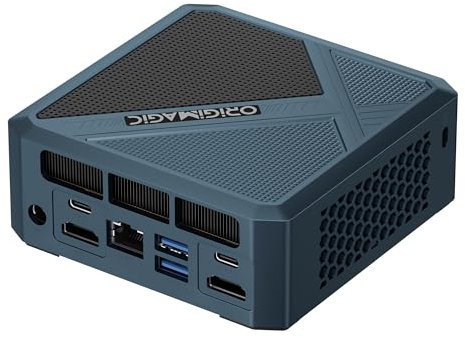 Origimagic Mini PC N1 Lite Ryzen 7 5700U (8C/16T, fino a 4,3 GHz)32 GB DDR4/1 TB M.2 SSD, Gaming Desktop Computer Pre-OS11 pro/WiFi6 E/RJ45LAN/Quad Display 4K UHD con VESA, Adatto per Scuola/Ufficio.